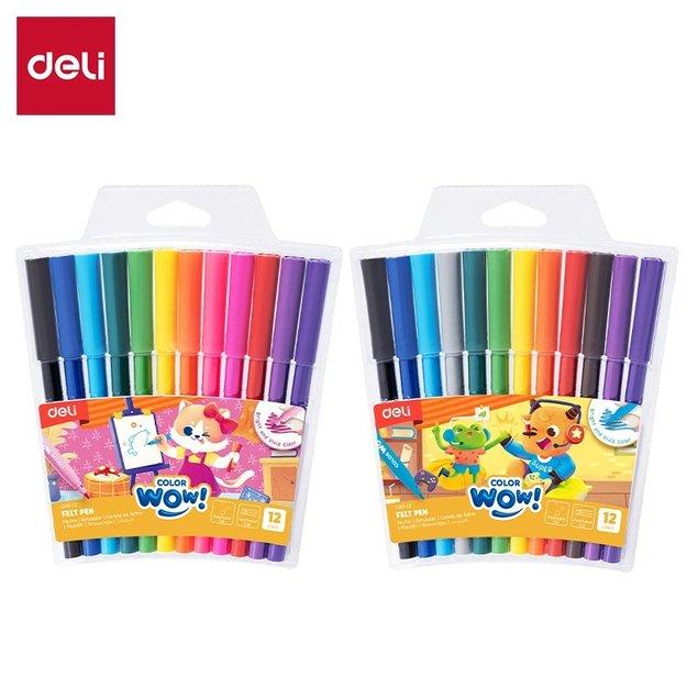 Deli Felt Pen 12 Colors DL-WEC165-12